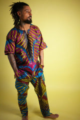 African T-Shirt in Wow Print - The Continent Clothing