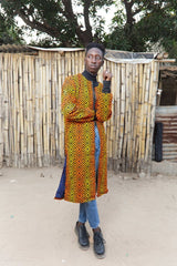 African Trench Coat in Electric Orange - The Continent Clothing