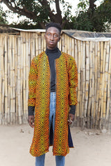 African Trench Coat in Electric Orange - The Continent Clothing