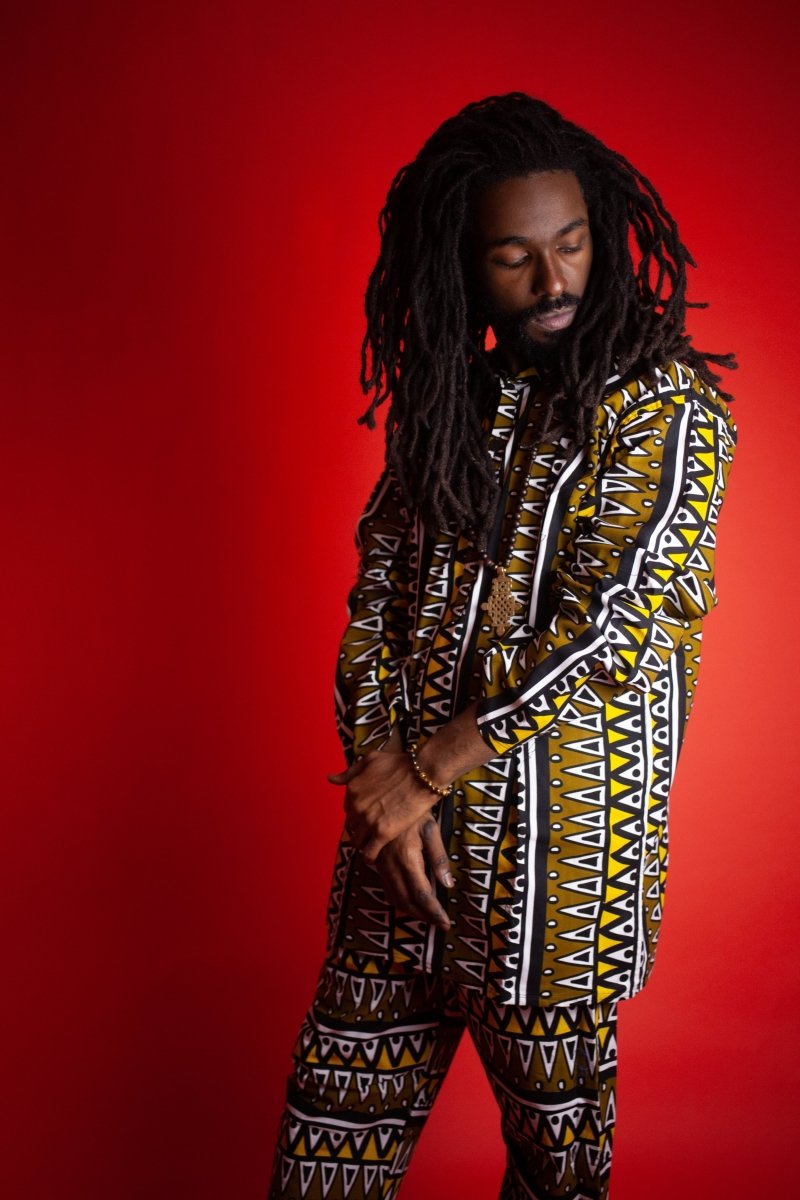 African Trousers in Earthy Tones Mud Cloth - Continent Clothing 