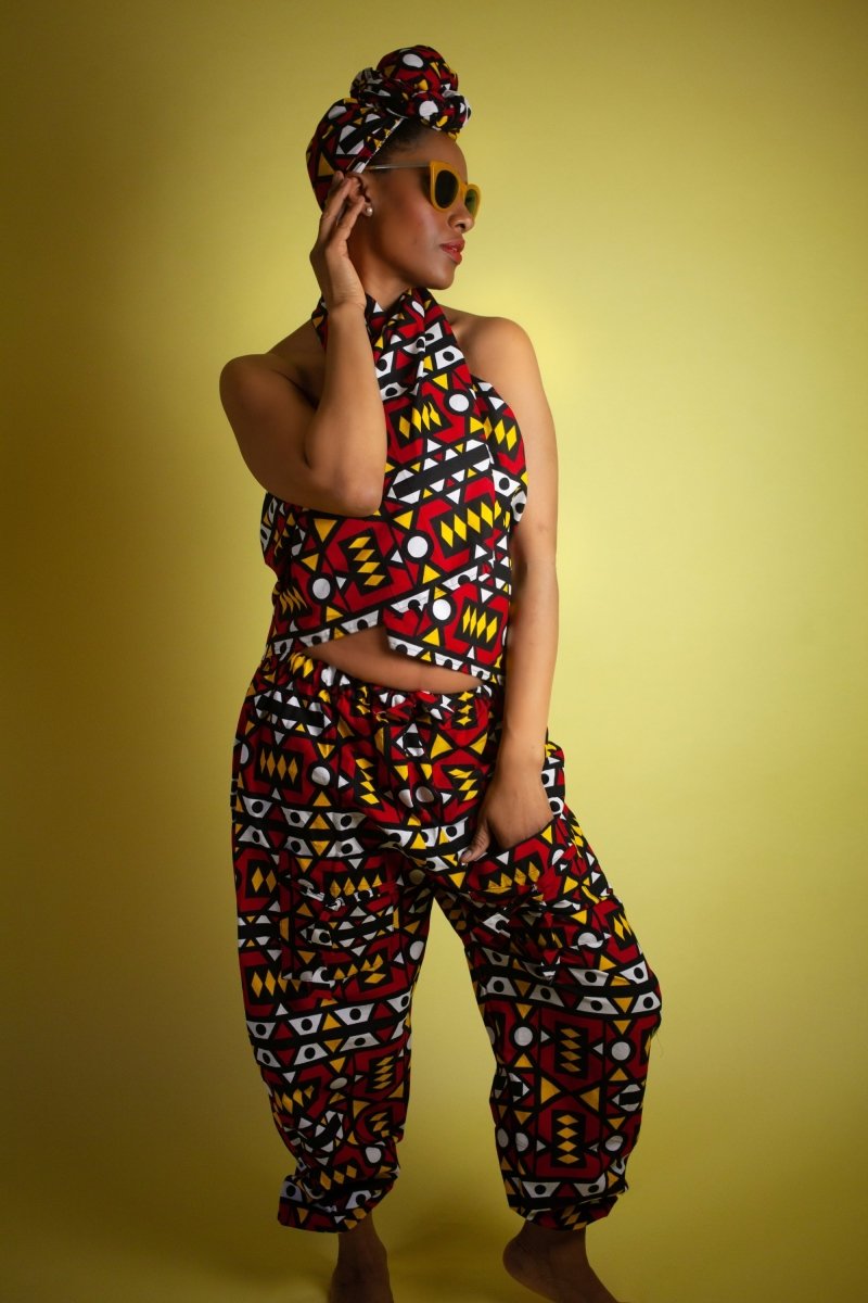 Red Yellow Black African Print Bell Pants – All Things Ankara Marketplace