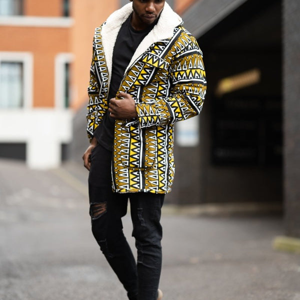 African Winter Coat In Mud Cloth African Parka Made In Africa The Continent Clothing