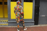 African Woolen Parka in Patchwork - African Winter Coat - Continent Clothing 