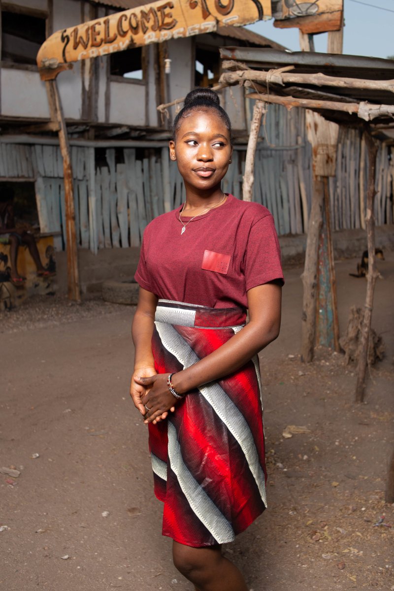African Wrap Skirt in Electric Red - The Continent Clothing