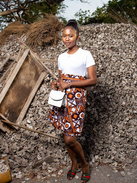 African Wrap Skirt Mud Cloth