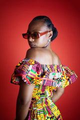 Amazing Kente African Maxi Dress - Continent Clothing 