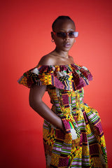 Amazing Kente African Maxi Dress - Continent Clothing 