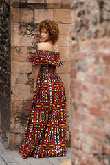 Amazing Sumakaka African Maxi Dress - Continent Clothing 