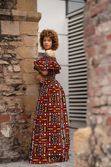 Amazing Sumakaka African Maxi Dress - Continent Clothing 
