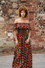 Amazing Sumakaka African Maxi Dress - Continent Clothing 