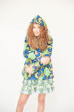 Ankara Print Hoodie in Blue - Continent Clothing 