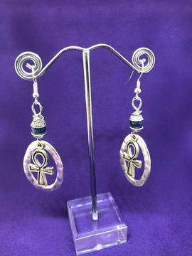 Ankh Hoops in Silber