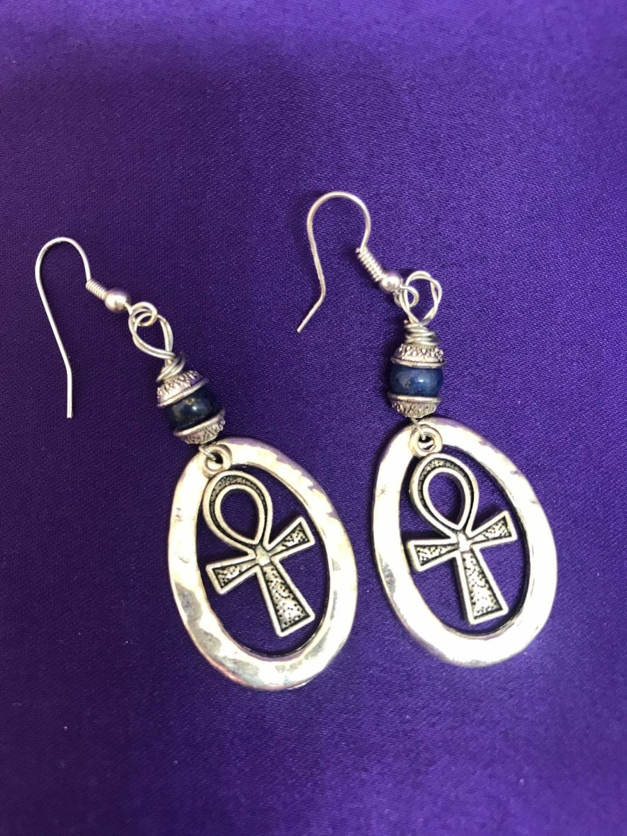 Ankh Hoops in Silver - Continent Clothing 