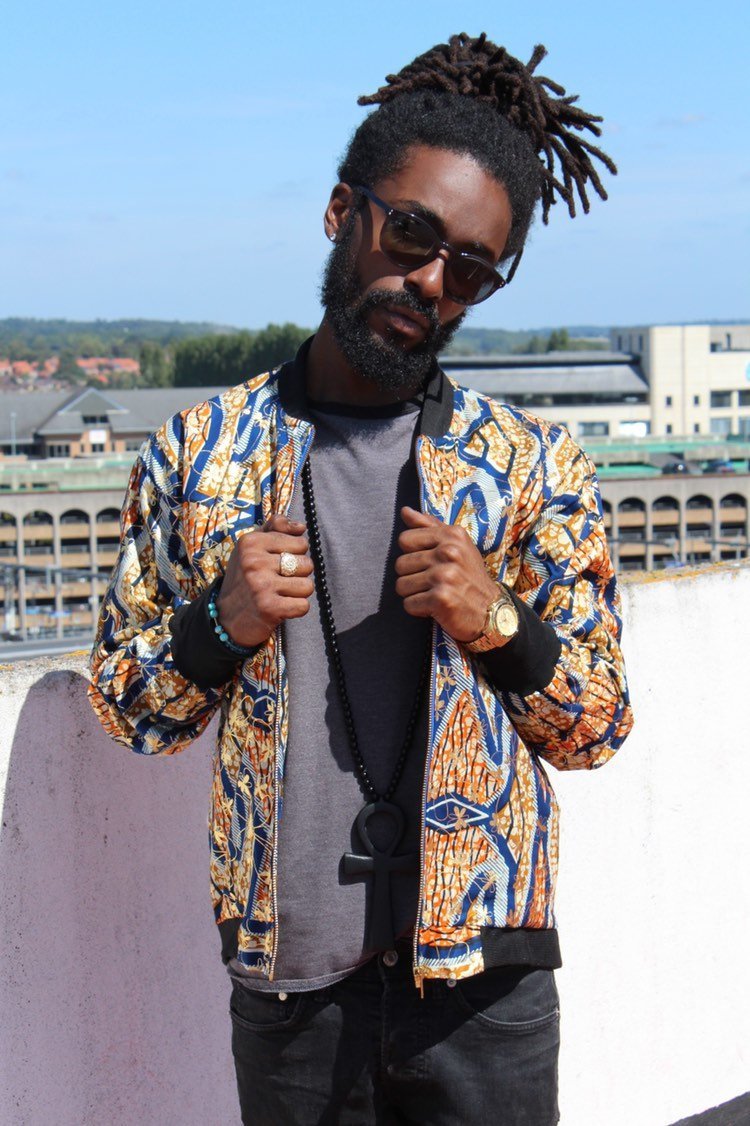 Aztec Jacket in Gold African Print, A great Summer jacket - Continent Clothing 
