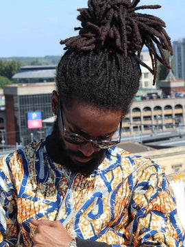 Aztec Jacket en Gold African Print, una gran chaqueta de verano