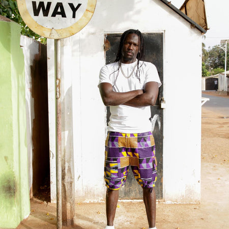 African Patchwork Shorts - Festival Shorts