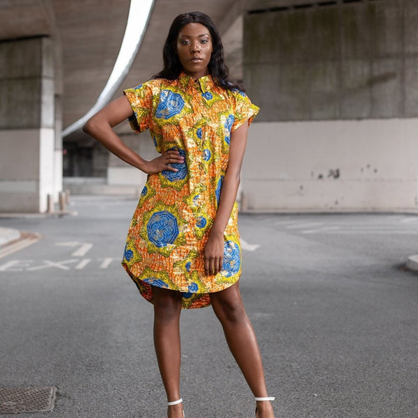Beautiful Gold African Dress - Continent Clothing Beautiful Gold African Dress - Continent Clothing
