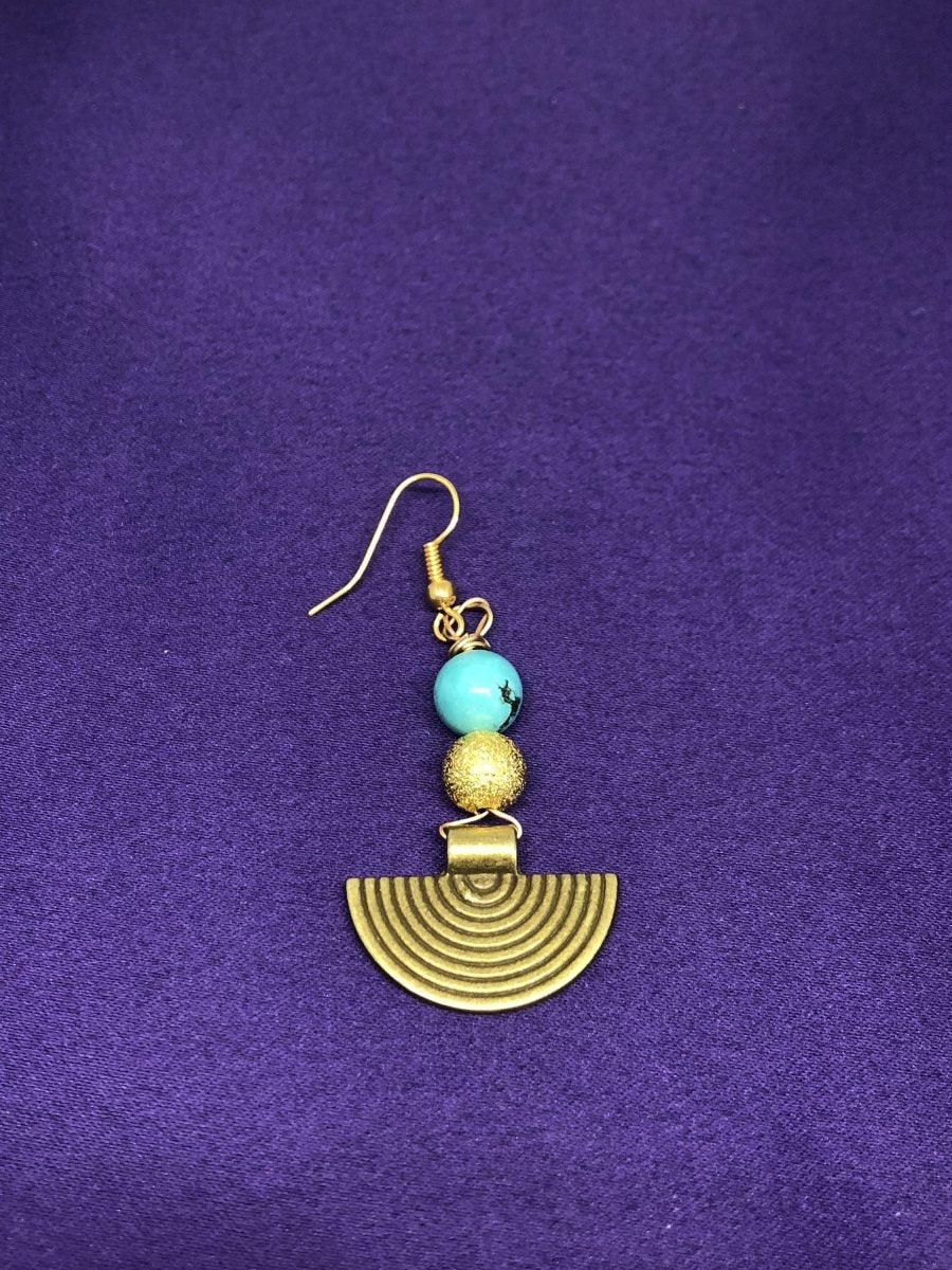 Brass Boho Earrings With Tribal Influence - Continent Clothing 