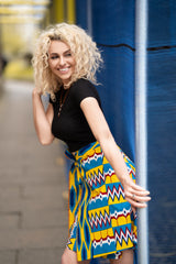 African Wrap Skirt In Amazing Kente - Continent Clothing 