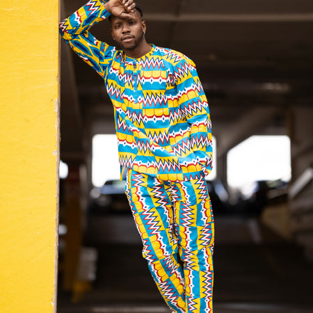 Abbinamento abito africano in rosso Samakaka