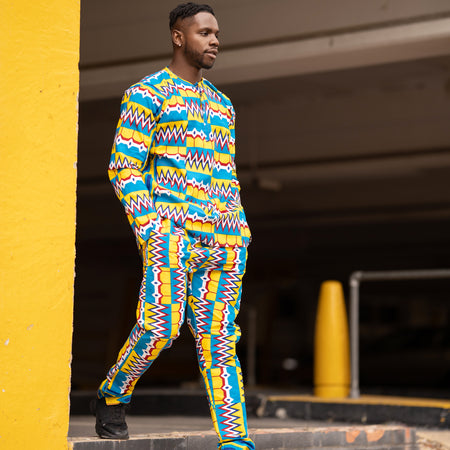 Abbinamento abito africano in rosso Samakaka