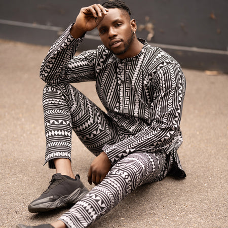 Pantaloni africani in panno di fango incredibile