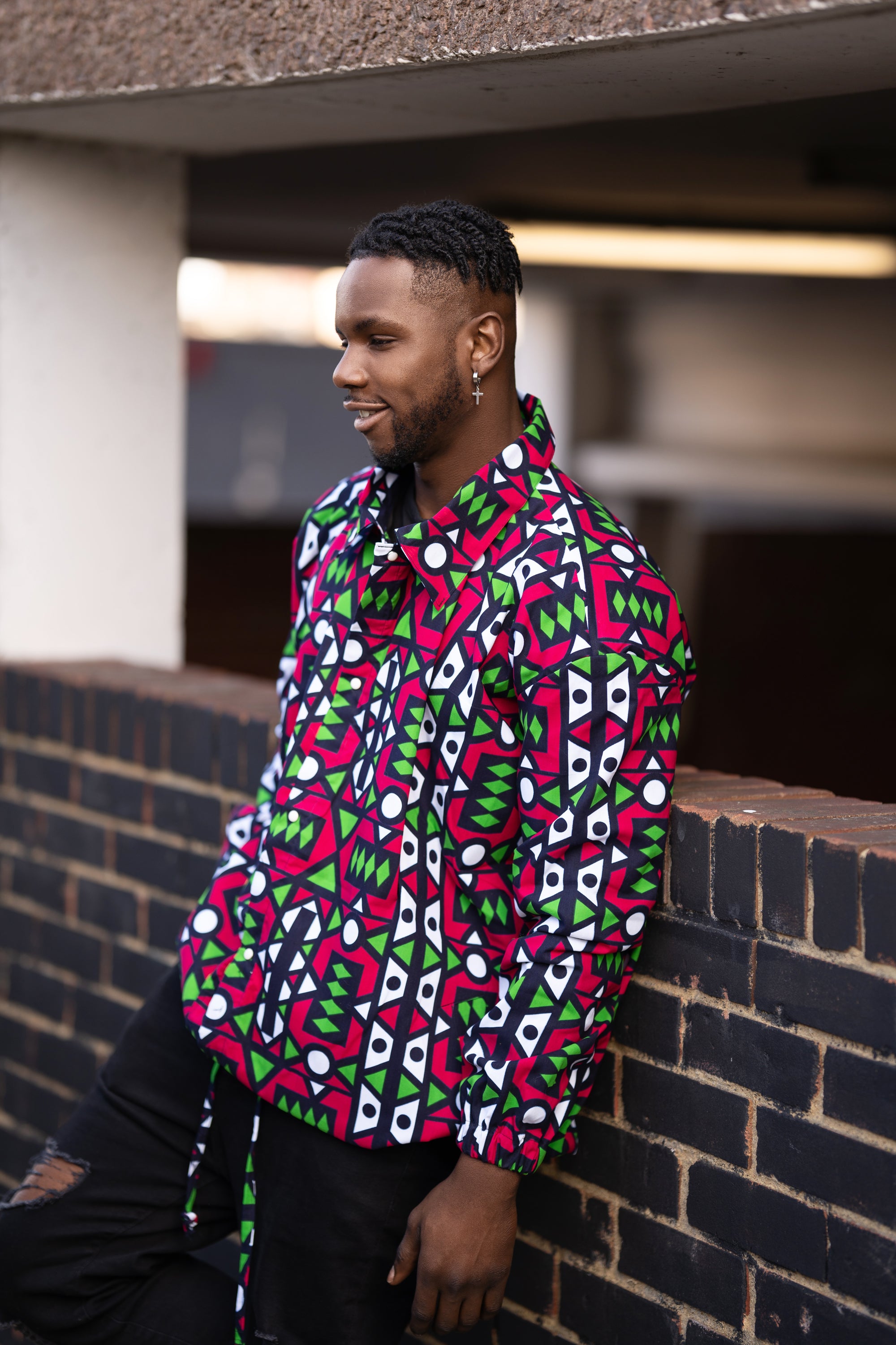 African Puffer Jacket In Electric Pink - Continent Clothing 