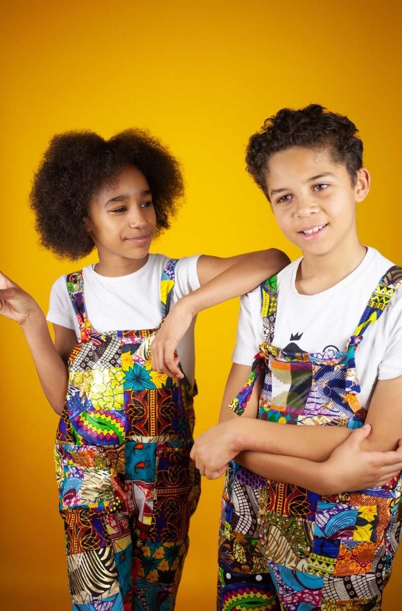 Children's Patchwork Dungarees - Continent Clothing 