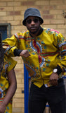 Dashiki Bomber Jacket In Brown African Print - Continent Clothing 