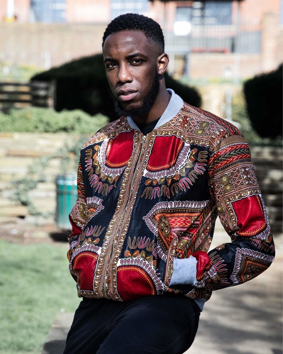 Men's African Print Bomber Jacket