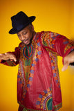 Dashiki Matching Outfit In Red - Continent Clothing 