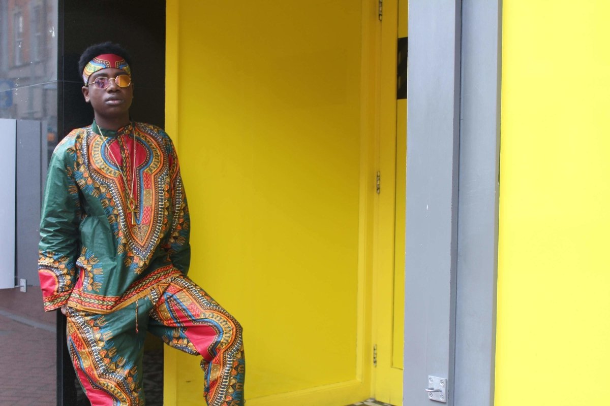 Dashiki Trousers in Green African Print - Festival Clothing - Continent Clothing 