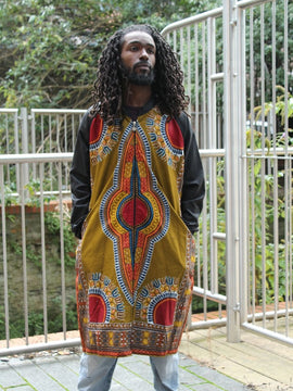 Dashiki Summer Trench Coat In Brown