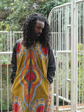 Dashiki Summer Trench Coat In Brown