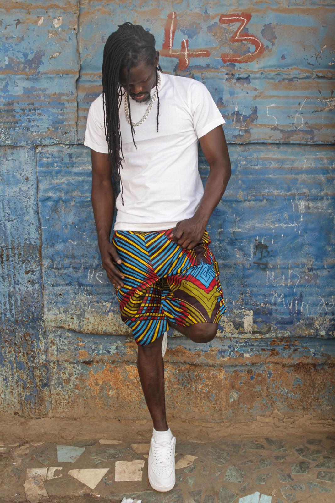 African Board Shorts In Wow Print /Festival Shorts Made In Gambia