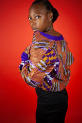Festival Jacket In Brown Kente - Continent Clothing 