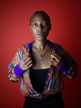 Festival Jacket In Brown Kente