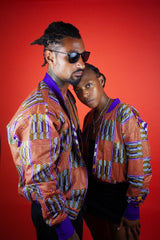 Festival Jacket In Brown Kente - Continent Clothing 