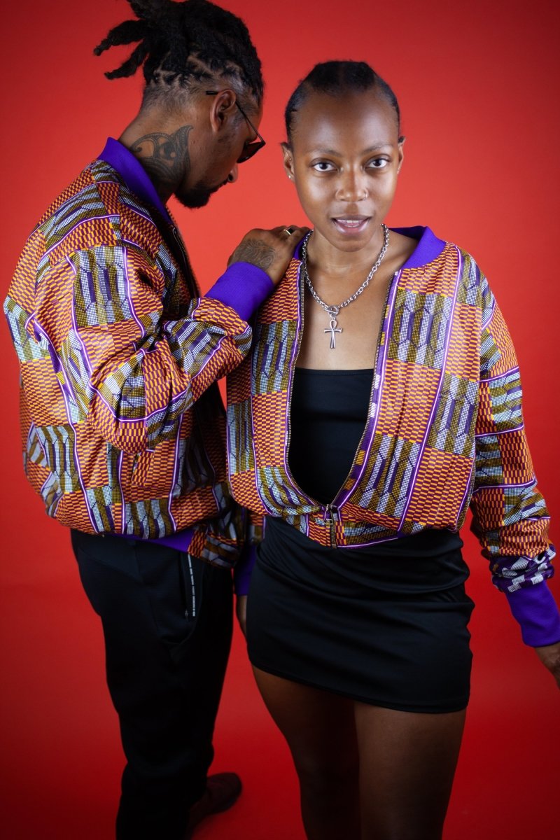 Festival Jacket In Brown Kente - Continent Clothing 