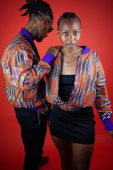 Festival Jacket In Brown Kente - Continent Clothing 