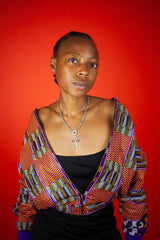 Festival Jacket In Brown Kente - Continent Clothing 