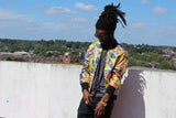 Festival Jacket in Gold African Print - Continent Clothing 