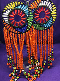 Masai Earrings In Orange - Continent Clothing 