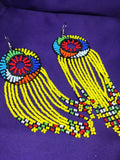Masai Earrings In Yellow - Continent Clothing 