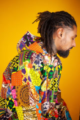 Patchwork Hooded Jacket - Continent Clothing 