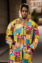 Patchwork Hooded Jacket - Continent Clothing 