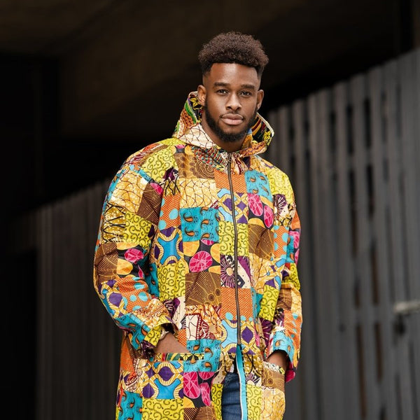 Patchworked Portrait Hooded Blouson - Men - Ready-to-Wear