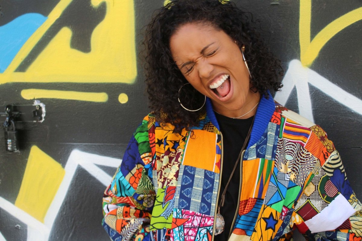 Retro Bomber Jacket in Patchwork - Continent Clothing 