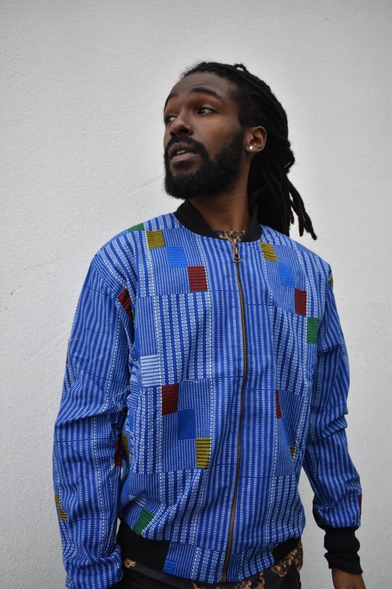 Retro Bomber Jacket in Purple - Festival Clothing - Continent Clothing 