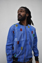 Retro Bomber Jacket in Purple - Festival Clothing - Continent Clothing 